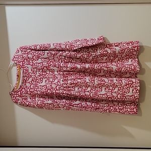 Mini boden deer print long sleeve dress